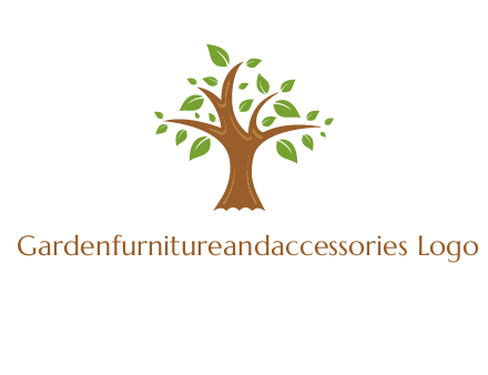 tree with leaves logo