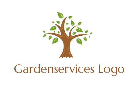 tree with leaves logo