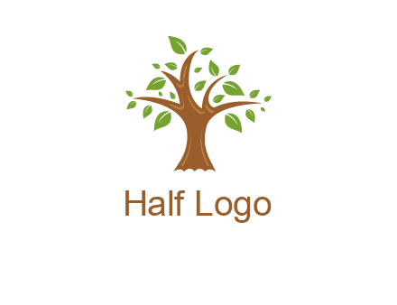 tree with leaves logo
