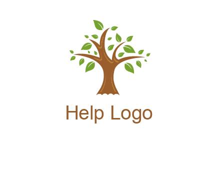 tree with leaves logo
