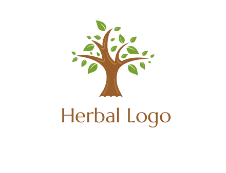 tree with leaves logo