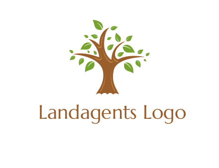 tree with leaves logo