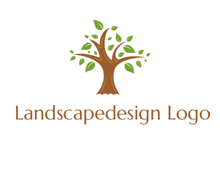 tree with leaves logo