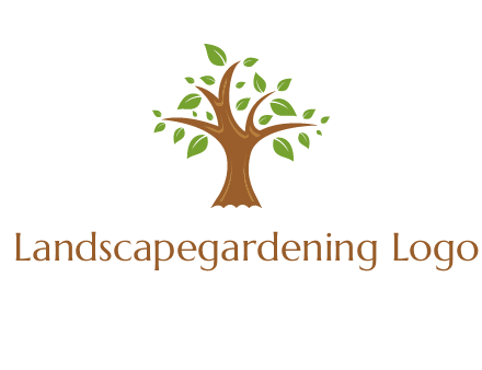 tree with leaves logo