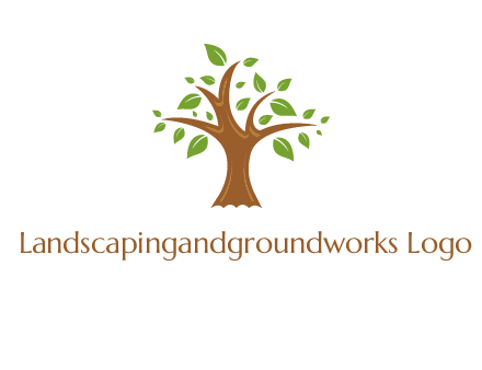 tree with leaves logo