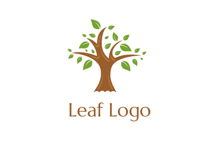 tree with leaves logo