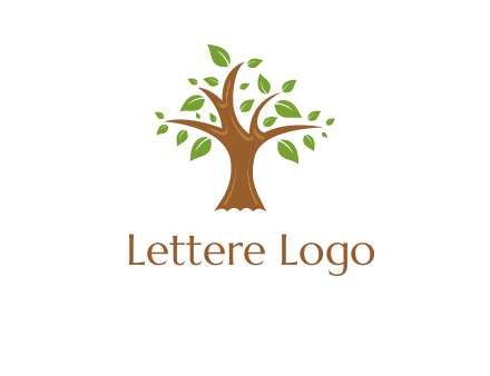 tree with leaves logo