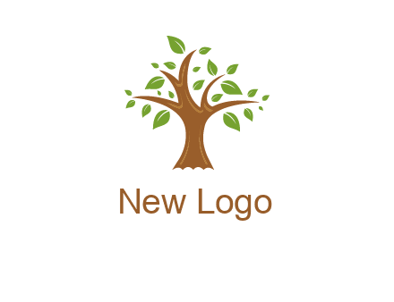 tree with leaves logo