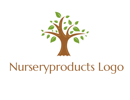 tree with leaves logo