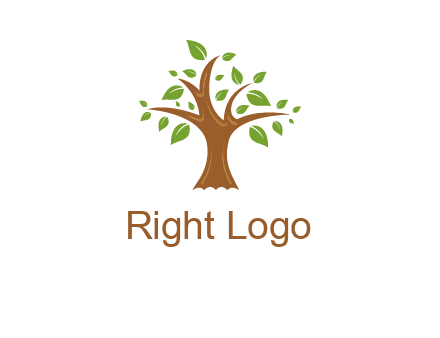 tree with leaves logo