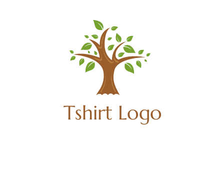 tree with leaves logo