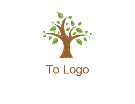 tree with leaves logo