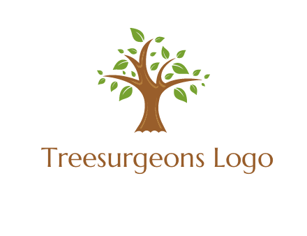tree with leaves logo