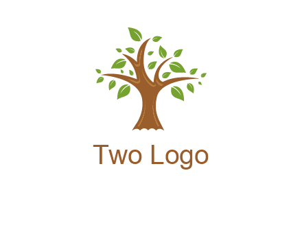 tree with leaves logo
