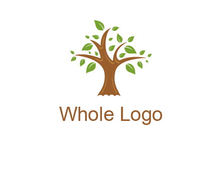 tree with leaves logo