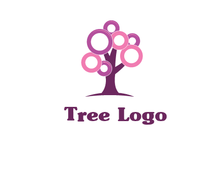 circles on tree logo