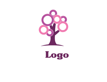 circles on tree logo