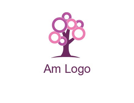 circles on tree logo