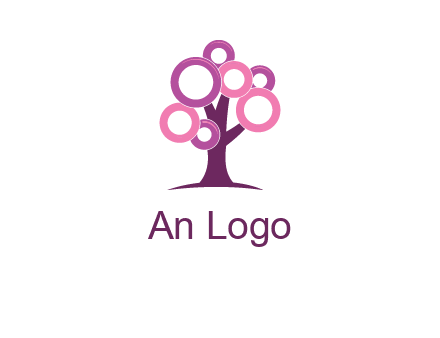 circles on tree logo