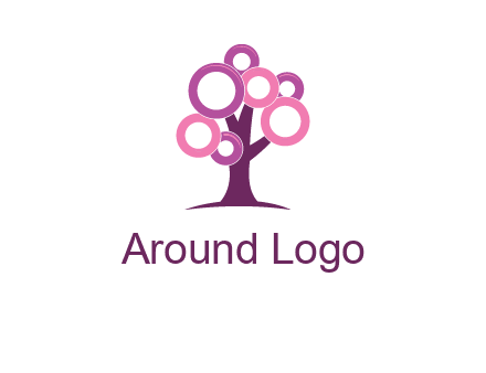 circles on tree logo