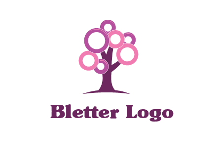 circles on tree logo