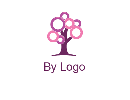 circles on tree logo