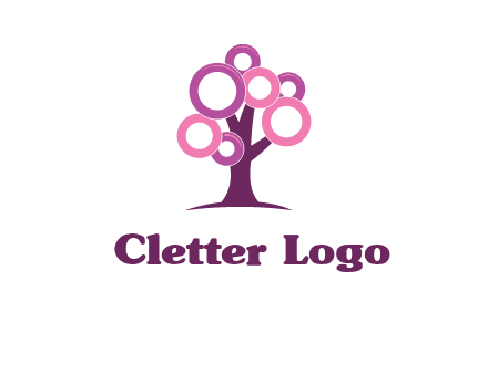 circles on tree logo