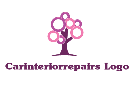 circles on tree logo