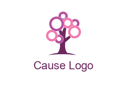 circles on tree logo
