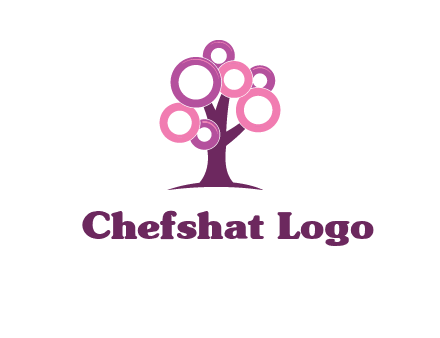 circles on tree logo