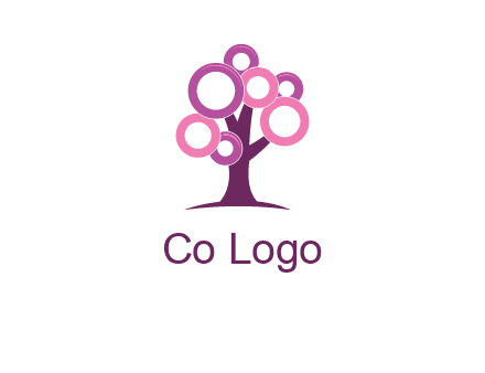 circles on tree logo