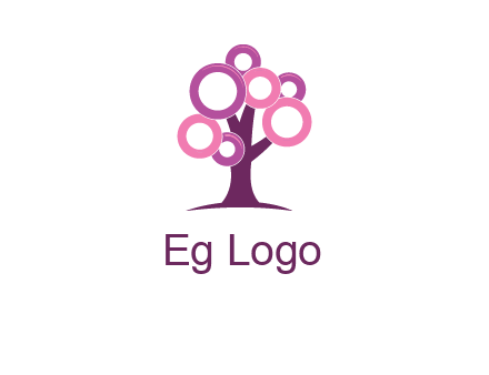 circles on tree logo