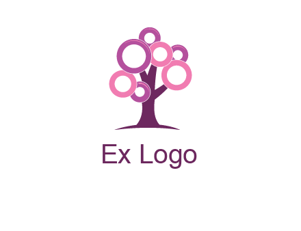 circles on tree logo