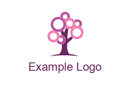 circles on tree logo