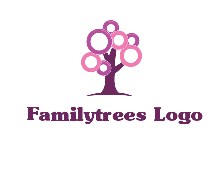 circles on tree logo