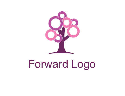 circles on tree logo