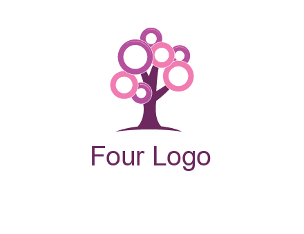 circles on tree logo