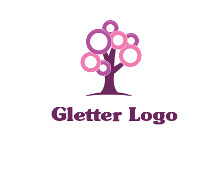 circles on tree logo