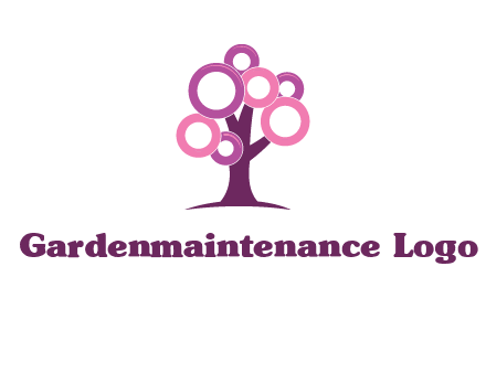 circles on tree logo