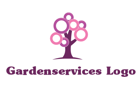 circles on tree logo