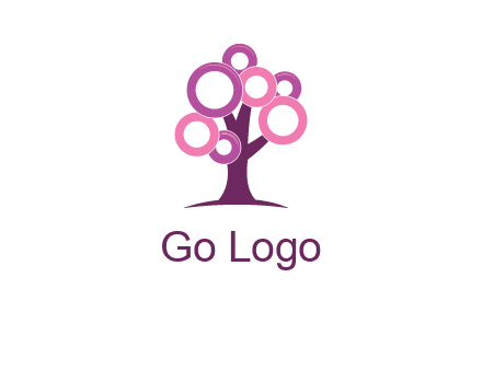 circles on tree logo