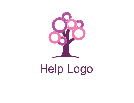 circles on tree logo