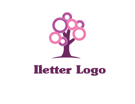 circles on tree logo