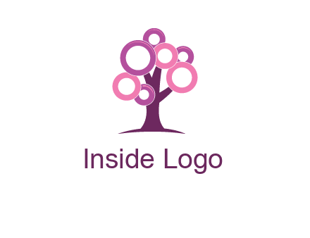 circles on tree logo