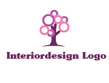 circles on tree logo