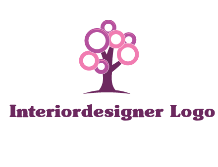 circles on tree logo
