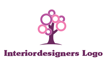 circles on tree logo