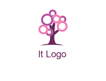 circles on tree logo