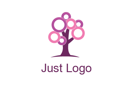 circles on tree logo
