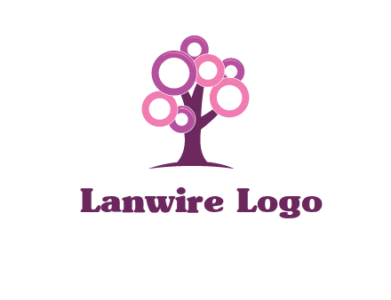 circles on tree logo